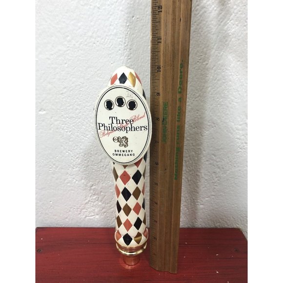 OMMEGANG Brewery Three Philosophers Belgium Style Blend Beer Tap Handle - Picture 8 of 8